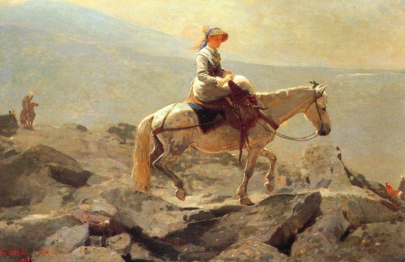 Winslow Homer Bridle Path, White Mountains Norge oil painting art
